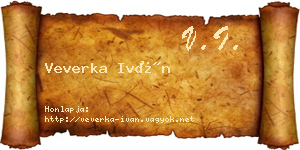 Veverka Iván névjegykártya